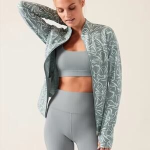 Athleta Floral Sketch Salutation Jacket XS UPF 50+